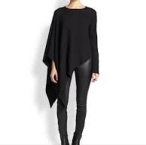Helmut Lang Asymmetrical Alpaca Poncho Sweater